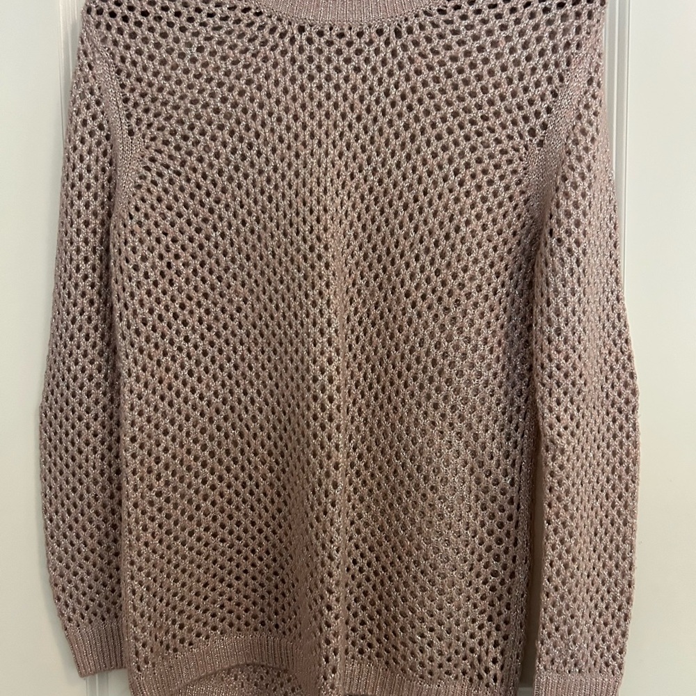 Forever 21 Mauve Open-Knit Cardigan